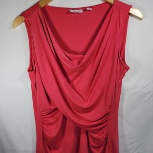 New York & Co. Women''s Medium Ruched Sleeveless Pink Blouse